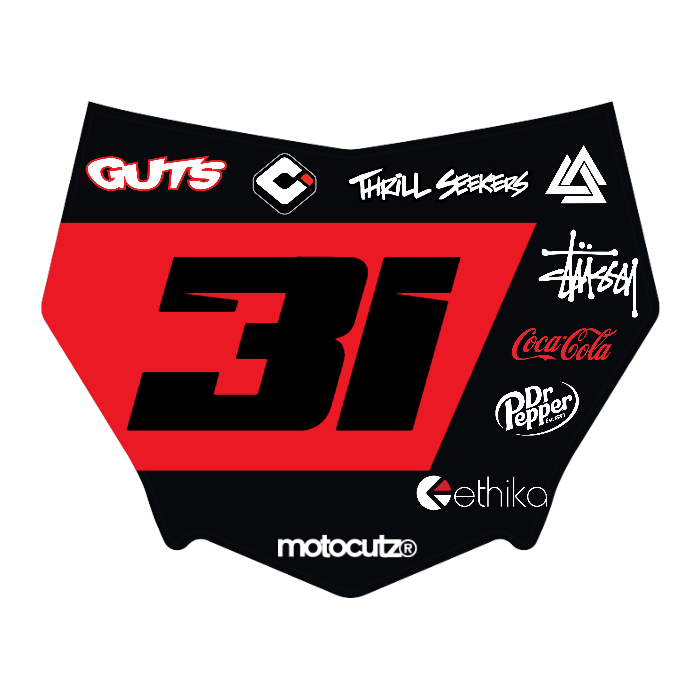 CUSTOM MOTOCUTZ FRONT PLATE DECAL