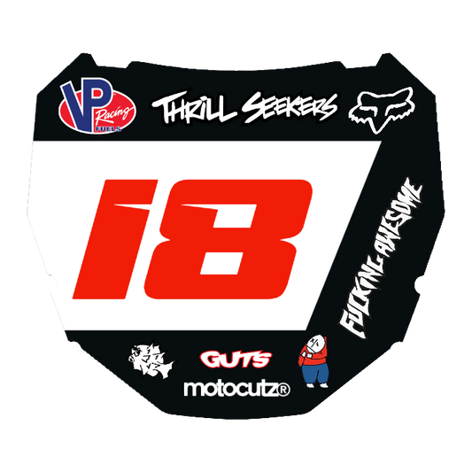CUSTOM ODI NUMBER PLATE DECAL