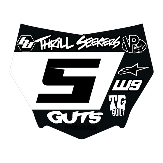 CUSTOM MOTOCUTZ FRONT PLATE DECAL