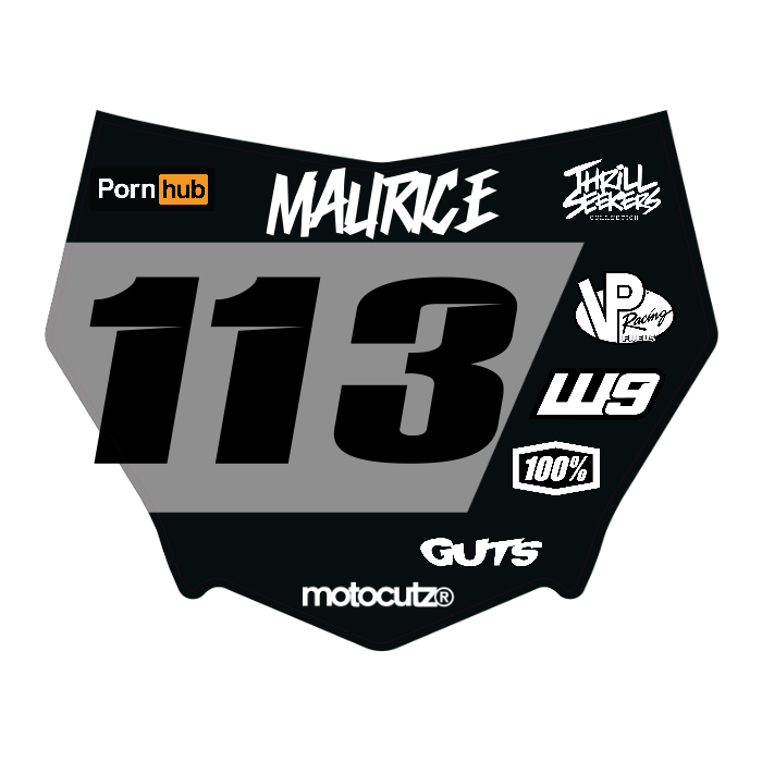 CUSTOM MOTOCUTZ FRONT PLATE DECAL