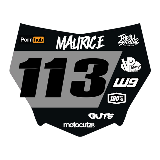 CUSTOM MOTOCUTZ FRONT PLATE DECAL