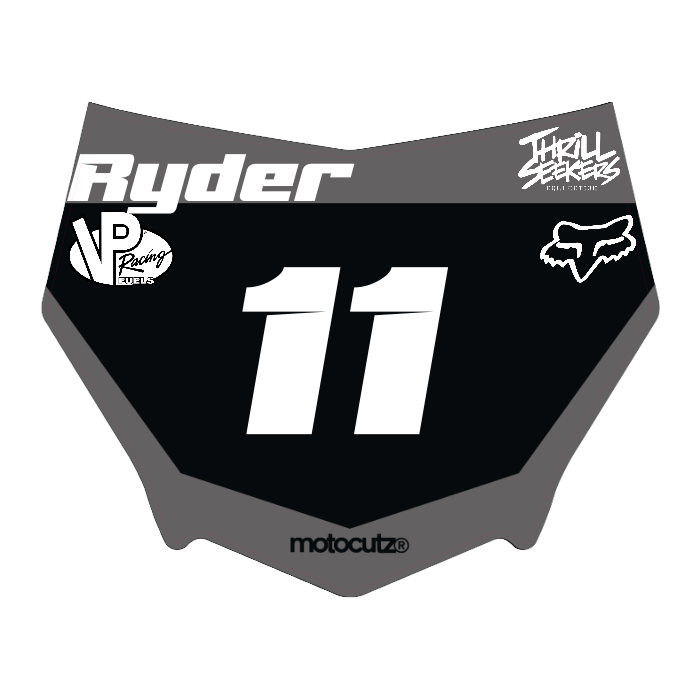 CUSTOM MOTOCUTZ FRONT PLATE DECAL