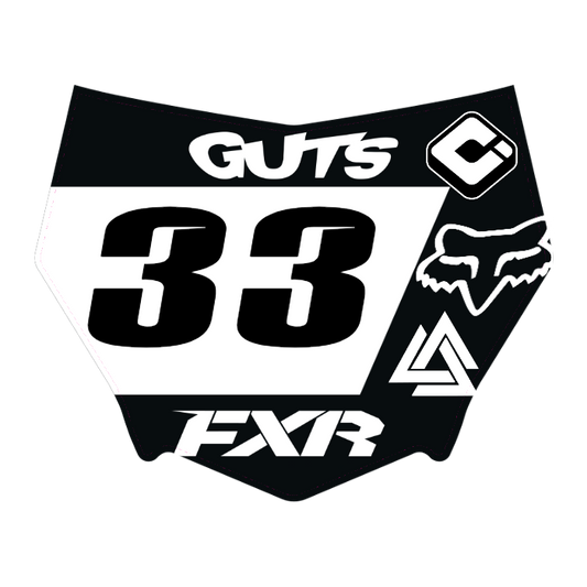 CUSTOM MOTOCUTZ FRONT PLATE DECAL