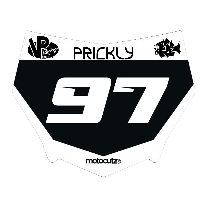 CUSTOM MOTOCUTZ FRONT PLATE DECAL