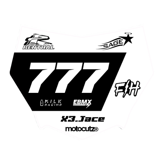 CUSTOM MOTOCUTZ FRONT PLATE DECAL