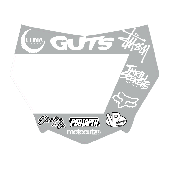 CUSTOM MOTOCUTZ FRONT PLATE DECAL