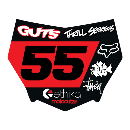 CUSTOM MOTOCUTZ FRONT PLATE DECAL