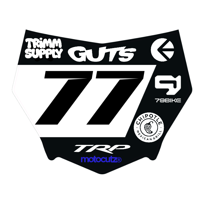 CUSTOM MOTOCUTZ FRONT PLATE DECAL
