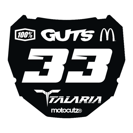 CUSTOM ODI NUMBER PLATE DECAL