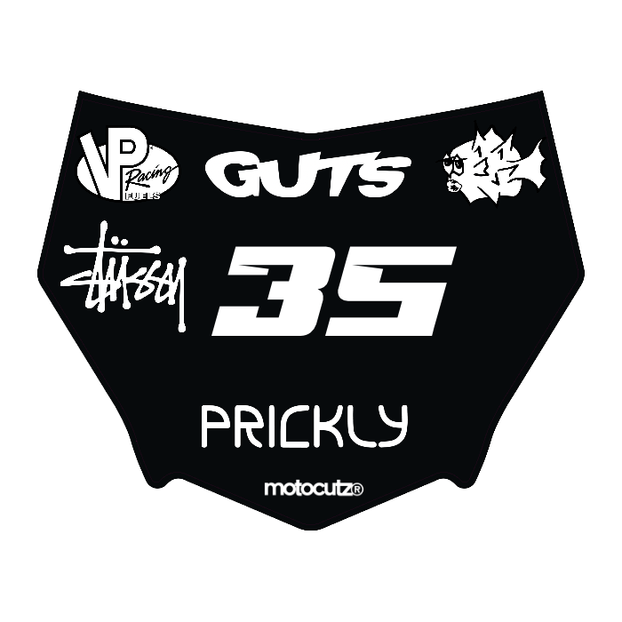 CUSTOM MOTOCUTZ FRONT PLATE DECAL
