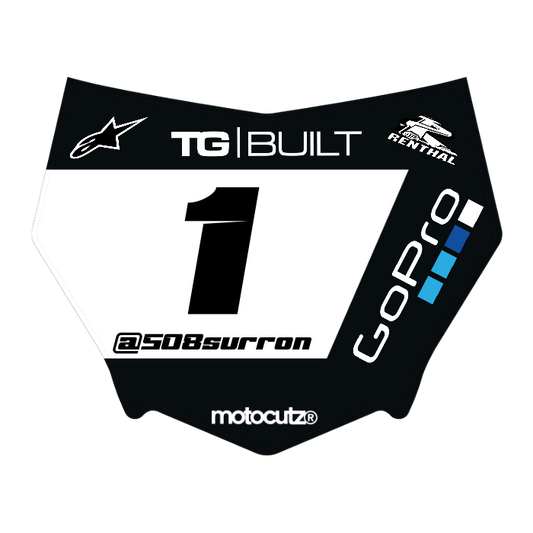 CUSTOM MOTOCUTZ FRONT PLATE DECAL