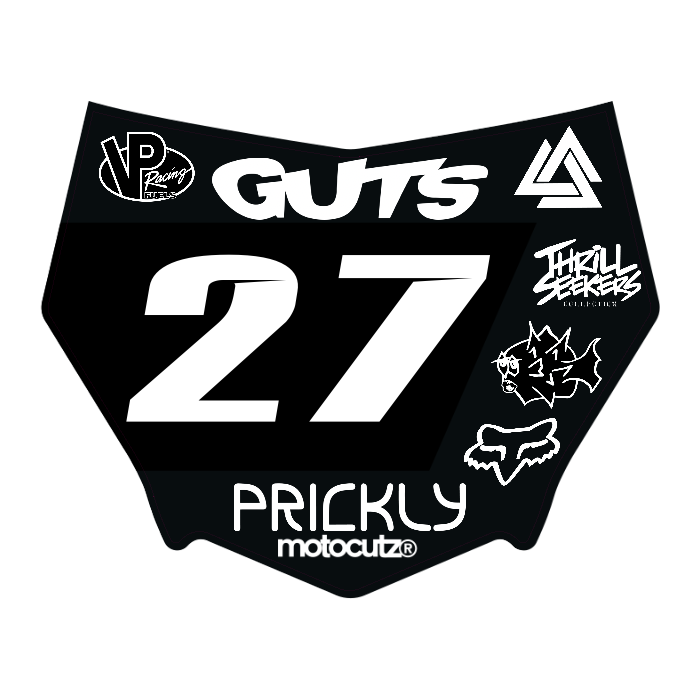 CUSTOM MOTOCUTZ FRONT PLATE DECAL