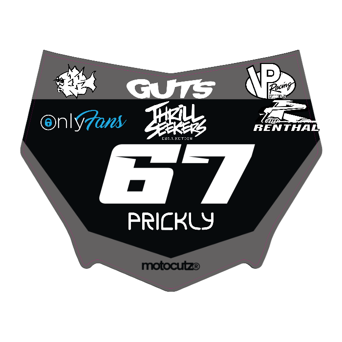 CUSTOM MOTOCUTZ FRONT PLATE DECAL
