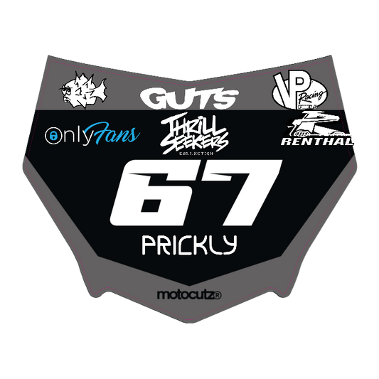 CUSTOM MOTOCUTZ FRONT PLATE DECAL