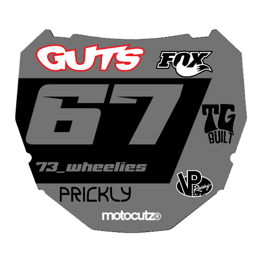 CUSTOM ODI NUMBER PLATE DECAL
