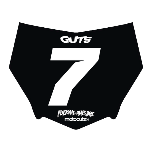CUSTOM MOTOCUTZ FRONT PLATE DECAL