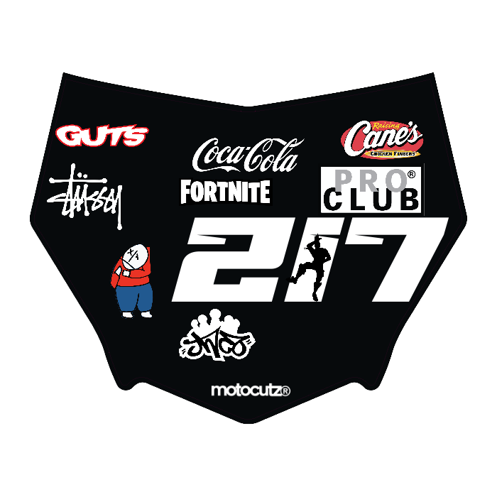 CUSTOM MOTOCUTZ FRONT PLATE DECAL