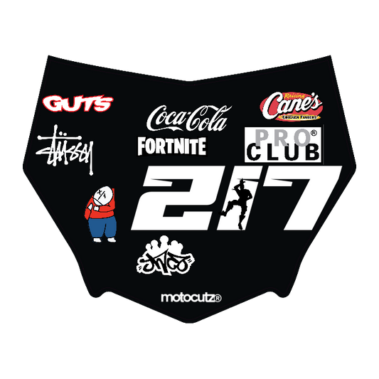 CUSTOM MOTOCUTZ FRONT PLATE DECAL