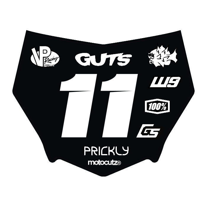 CUSTOM MOTOCUTZ FRONT PLATE DECAL