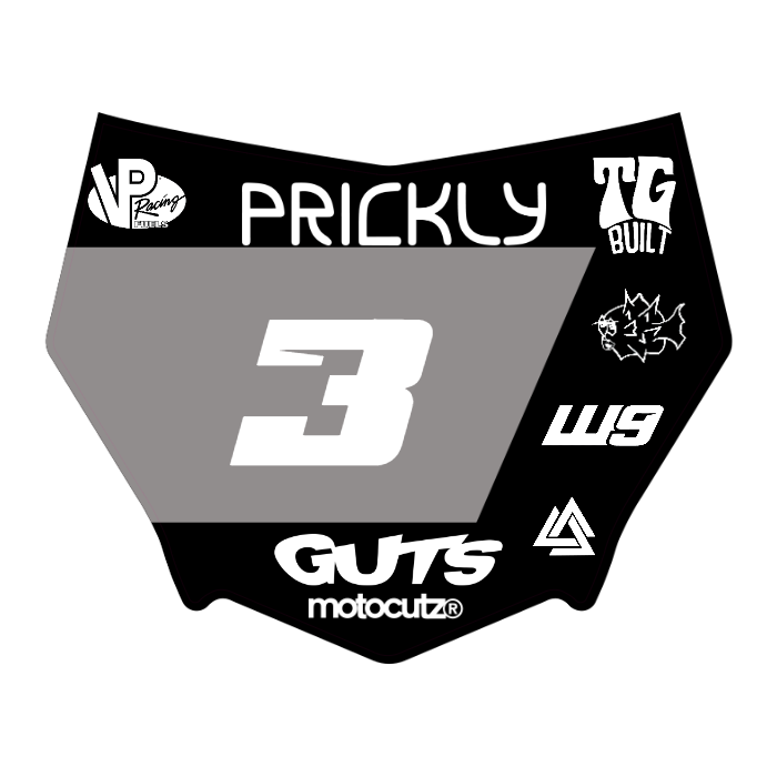 CUSTOM MOTOCUTZ FRONT PLATE DECAL