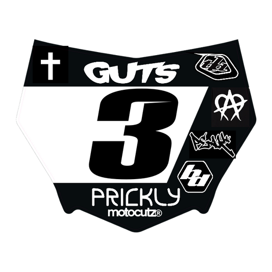 CUSTOM MOTOCUTZ FRONT PLATE DECAL