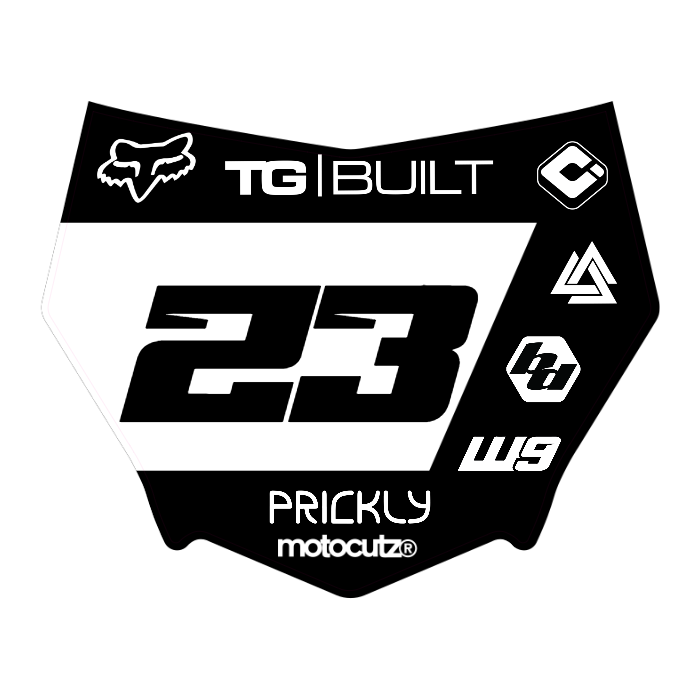 CUSTOM MOTOCUTZ FRONT PLATE DECAL