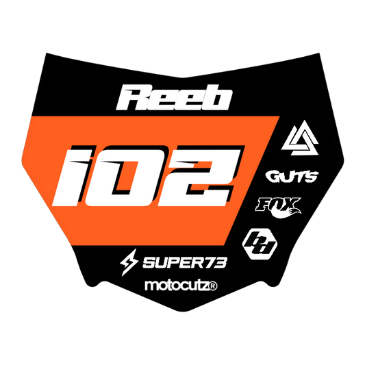 CUSTOM MOTOCUTZ FRONT PLATE DECAL