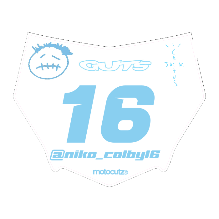 CUSTOM MOTOCUTZ FRONT PLATE DECAL