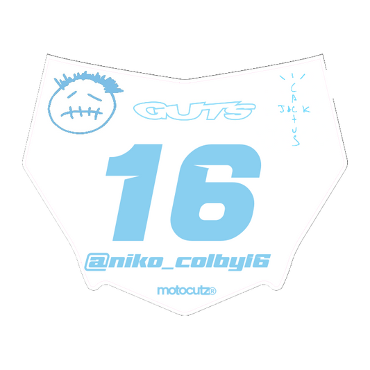 CUSTOM MOTOCUTZ FRONT PLATE DECAL