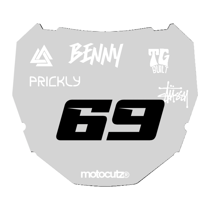 CUSTOM ODI NUMBER PLATE DECAL