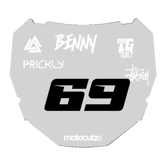 CUSTOM ODI NUMBER PLATE DECAL