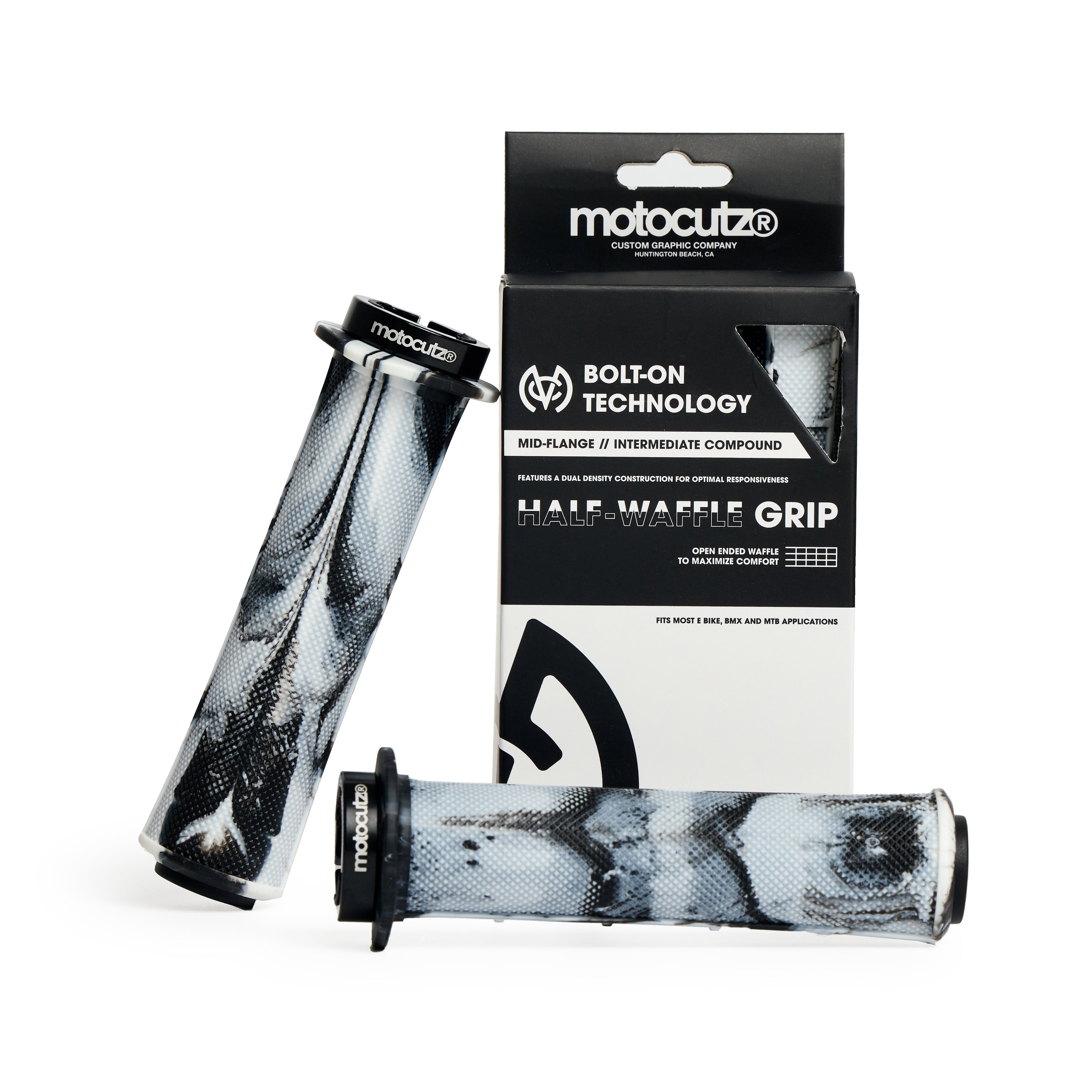Mid Flange Bolt-On Grips White Dye – MotocutzMX