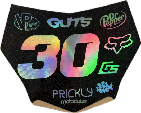 (PRE-MADE) SURRON PLATE 11 - MOTOCUTZ/HOLOGRAM/SPARKLE