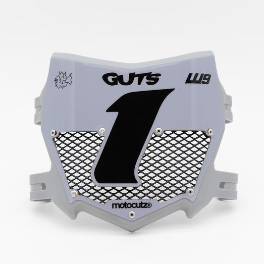 MOTOCUTZ VENTED FRONT NUMBER PLATE PRE5 GREY