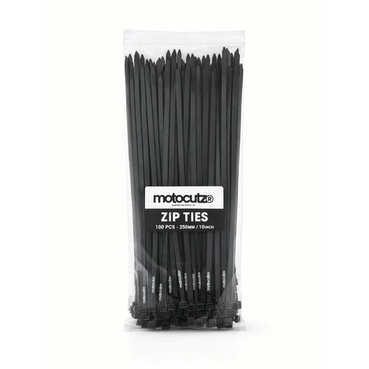 MOTOCUTZ ZIP TIES - 10in, 100 Pack