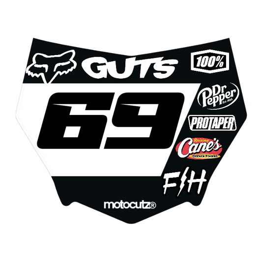 CUSTOM MOTOCUTZ FRONT PLATE DECAL