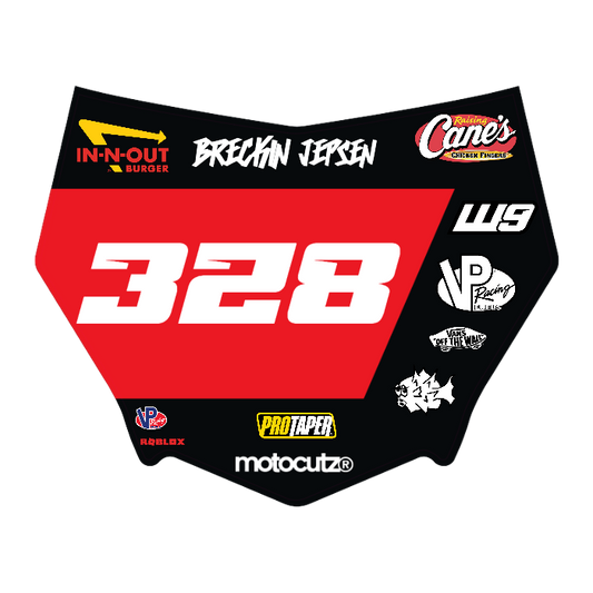 CUSTOM MOTOCUTZ FRONT PLATE DECAL
