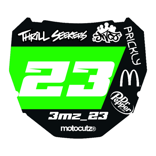 CUSTOM ODI NUMBER PLATE DECAL