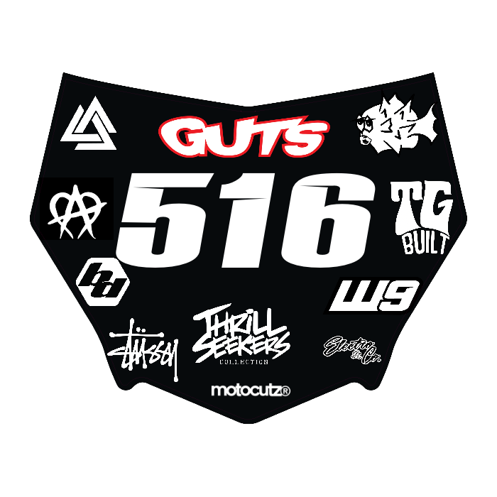 CUSTOM MOTOCUTZ FRONT PLATE DECAL
