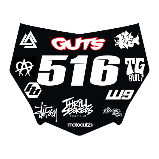 CUSTOM MOTOCUTZ FRONT PLATE DECAL