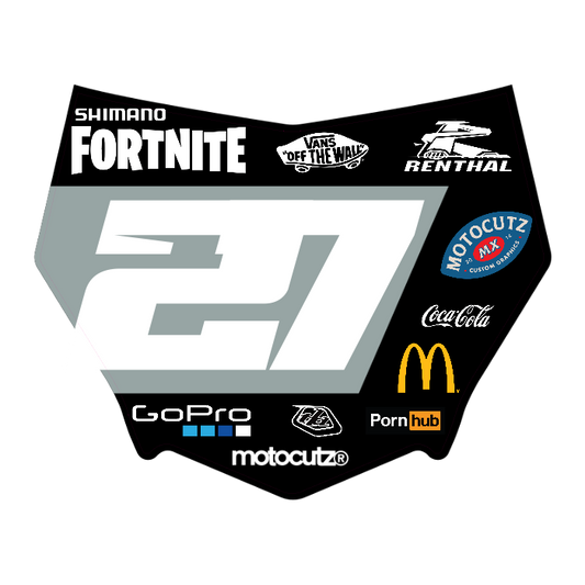CUSTOM MOTOCUTZ FRONT PLATE DECAL