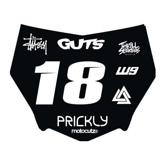 CUSTOM MOTOCUTZ FRONT PLATE DECAL