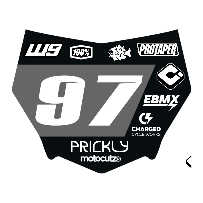 CUSTOM MOTOCUTZ FRONT PLATE DECAL