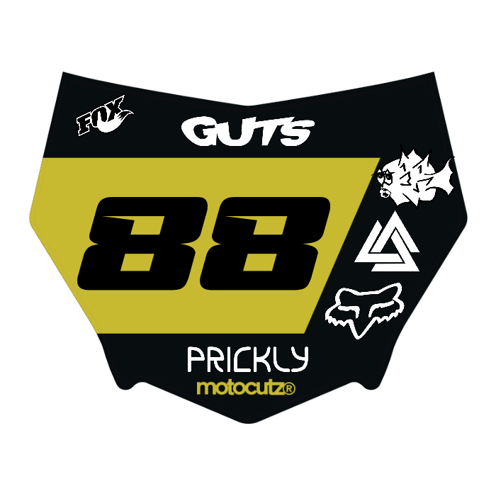 CUSTOM MOTOCUTZ FRONT PLATE DECAL