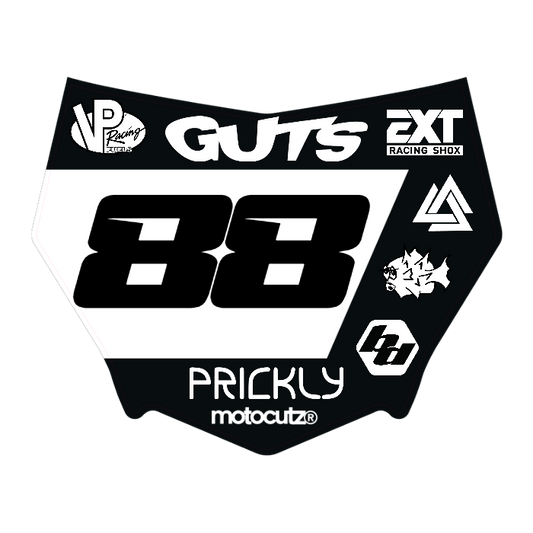 CUSTOM MOTOCUTZ FRONT PLATE DECAL