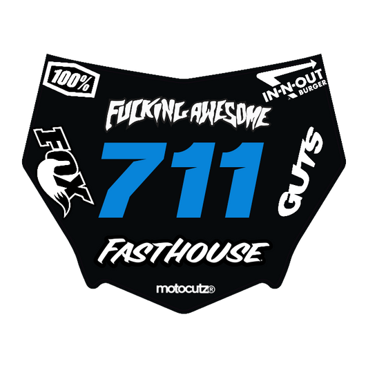 CUSTOM MOTOCUTZ FRONT PLATE DECAL