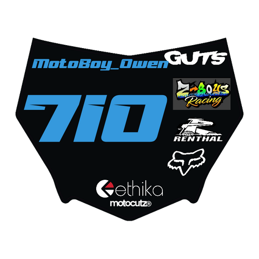 CUSTOM MOTOCUTZ FRONT PLATE DECAL