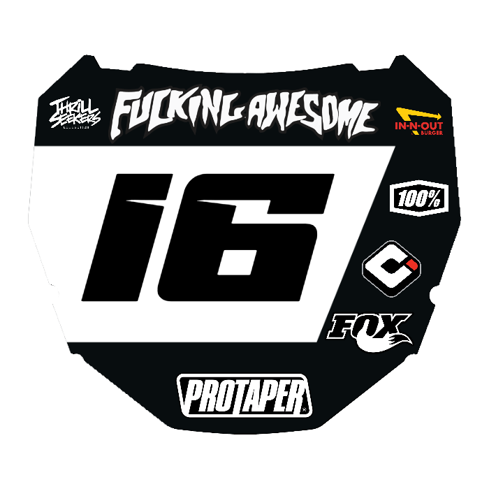 CUSTOM ODI NUMBER PLATE DECAL