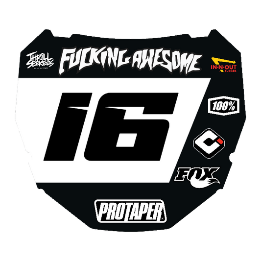 CUSTOM ODI NUMBER PLATE DECAL