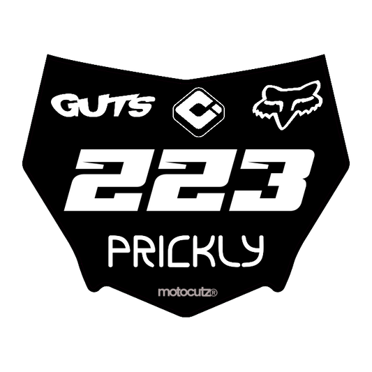 CUSTOM MOTOCUTZ FRONT PLATE DECAL